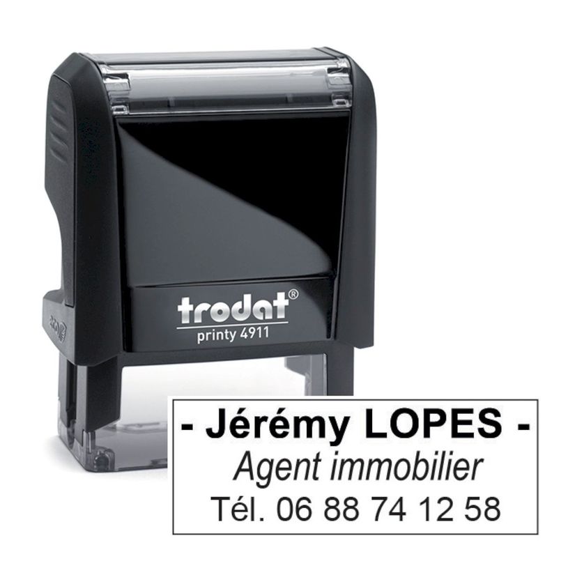 0092399430704-Tampon personnalisé avec 3 lignes - zone d'impression 38 x 14 mm - Trodat Printy 4911 noi-P_405233084_3-0