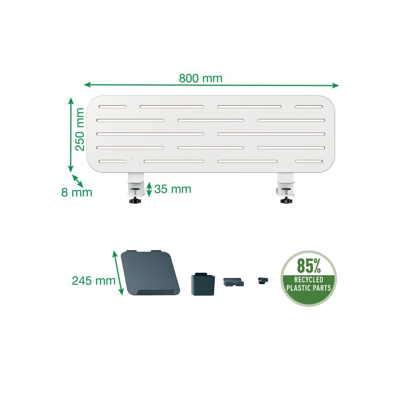 4002432138456-Leitz Ergo - Pegboard desk organizer - 2 crochets - carte MDF - blanc-P_405233192_1-12