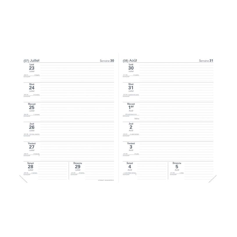 3371010213375-Quo Vadis Le Professeur Impala - Agenda - semainier - agrafé - 210 x 270 mm - papier blan-P_405233343_4-1