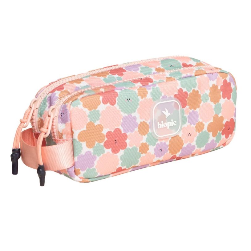 0404052342536-Trousse double entrée scolaire Juliette - 22 x 7 x 9 cm - disponible dans différentes couleurs - Biop--1