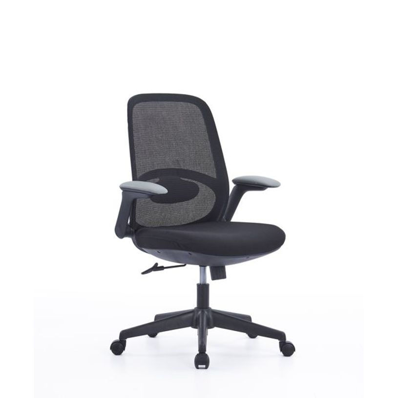 3760388581207-Fauteuil de bureau VEGA - accoudoirs rabattables - noir-P_405234812_4-3