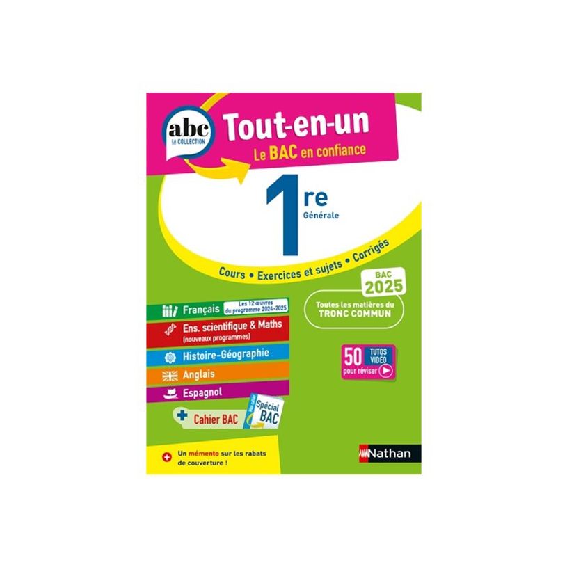 9782095035600-Toutes les matières du tronc commun Première 2024-2025 - Français, Enseignement scientifique, Histoire-Géographie, Anglais, Espagnol - ABC Tout-en-un - 1re - livr-P_405235472_5-4
