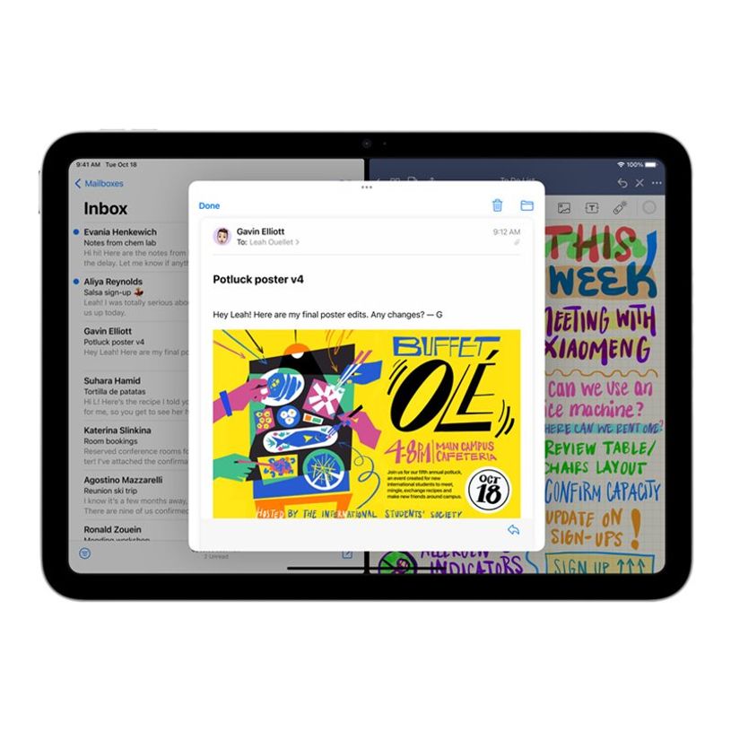 0194253363262- Apple iPad 10ème génération - Tablette 10.9" - 256 Go - argent-P_405236470_5-2