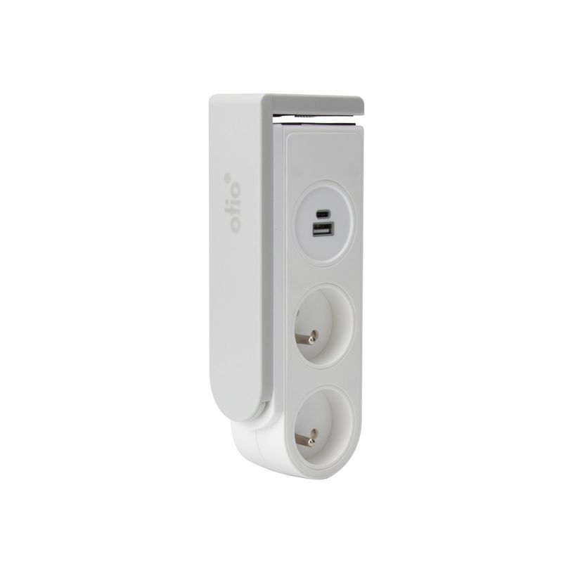 3545417601107-Otio - Coupe-circuit (clamp-mountable) - clip-on, with USB chargers - CA 230 V - 3680 Watt - connecteurs de sortie : 2 (2 x Type E, USB, 24 pin-P_405239224_1-0
