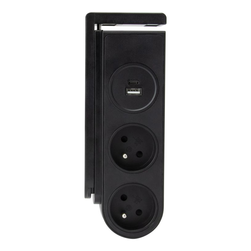 3545417601114-Otio - Coupe-circuit (clamp-mountable) - clip-on, with USB chargers - CA 230 V - 3680 Watt - connecteurs de sortie : 2 (2 x Type E, USB, 24 pi-P_405239225_3-2