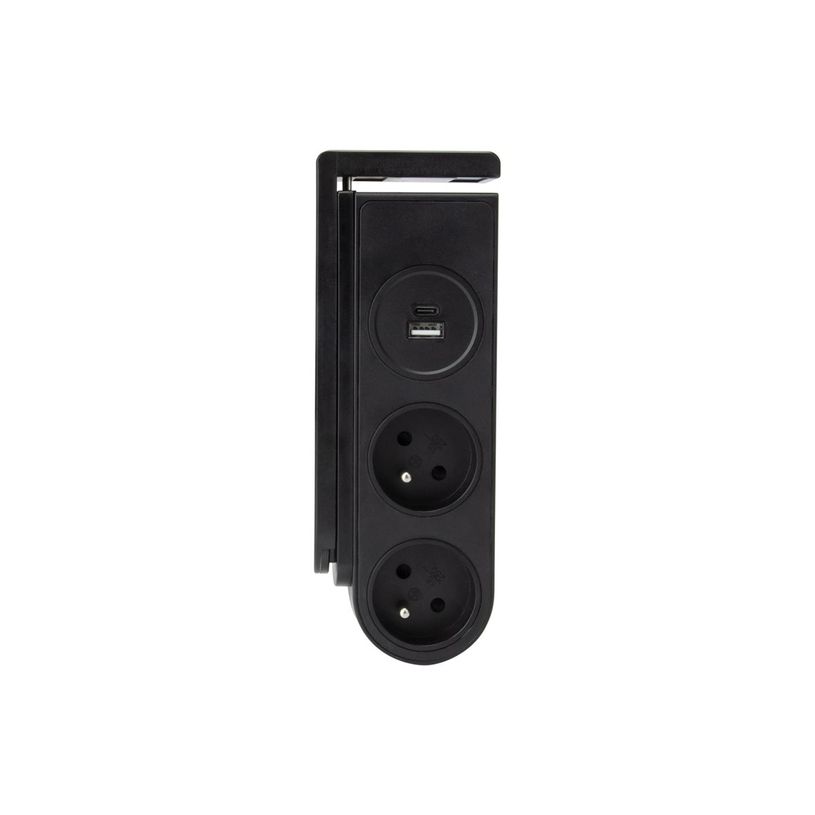 3545417601114-Otio - Coupe-circuit (clamp-mountable) - clip-on, with USB chargers - CA 230 V - 3680 Watt - connecteurs de sortie : 2 (2 x Type E, USB, 24 pi-P_405239225_4-5