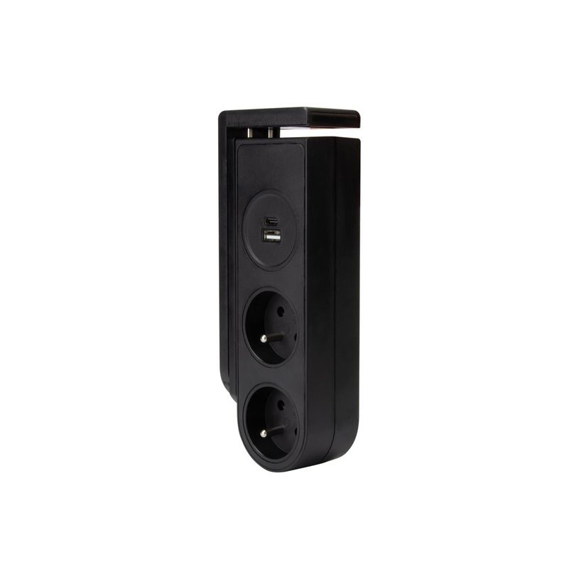 3545417601114-Otio - Coupe-circuit (clamp-mountable) - clip-on, with USB chargers - CA 230 V - 3680 Watt - connecteurs de sortie : 2 (2 x Type E, USB, 24 pi-P_405239225_5-3