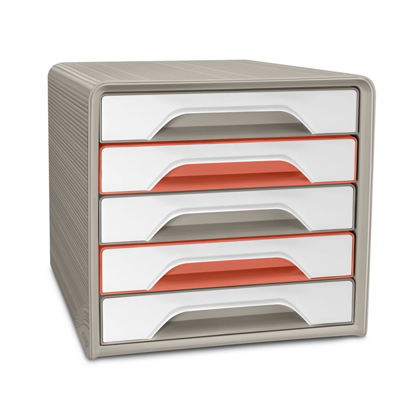3462159020211-Bloc de classement CEP Smoove – 5 tiroirs – Terracotta et sable – Design écoresponsable--0