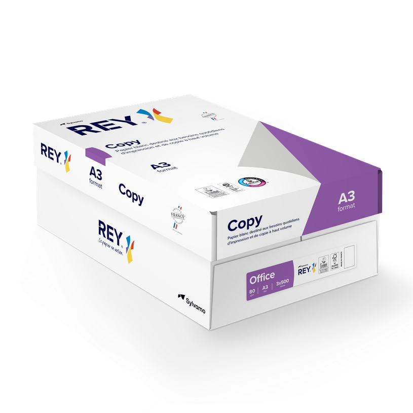 3141728720003-Rey Copy - Papier blanc - A3 (297 x 420 mm) - 80 g/m² - 1500 feuilles (carton de 3 ramettes)--0