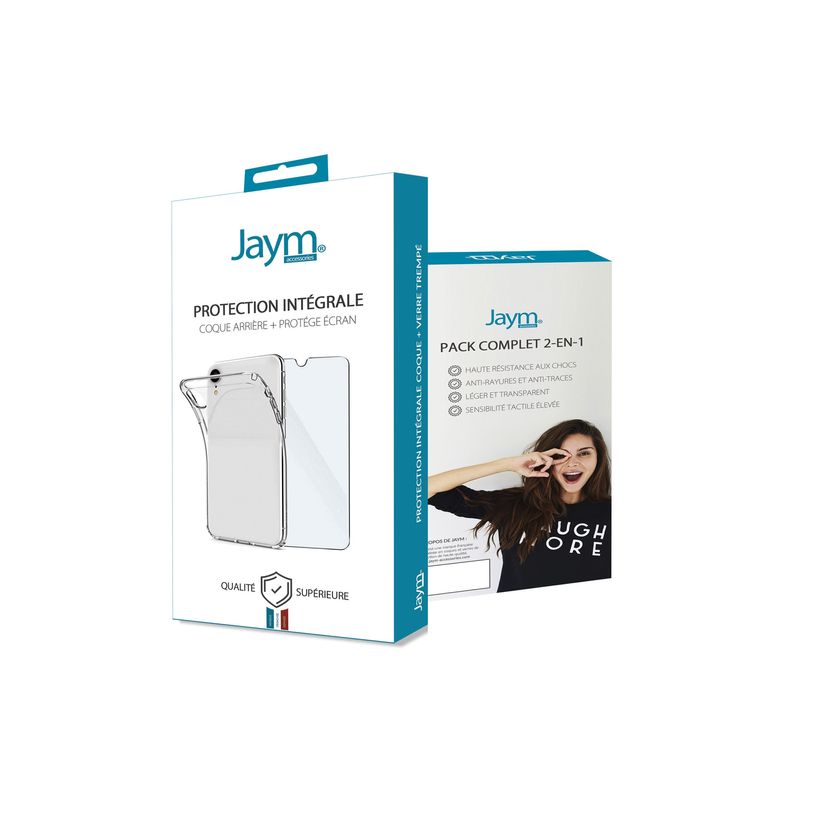 3701263526821-JAYM - Coque de protection pour téléphone portable - polyuréthanne thermoplastique (TPU) - transparent - avec protection d'éc-P_405240012_1-2