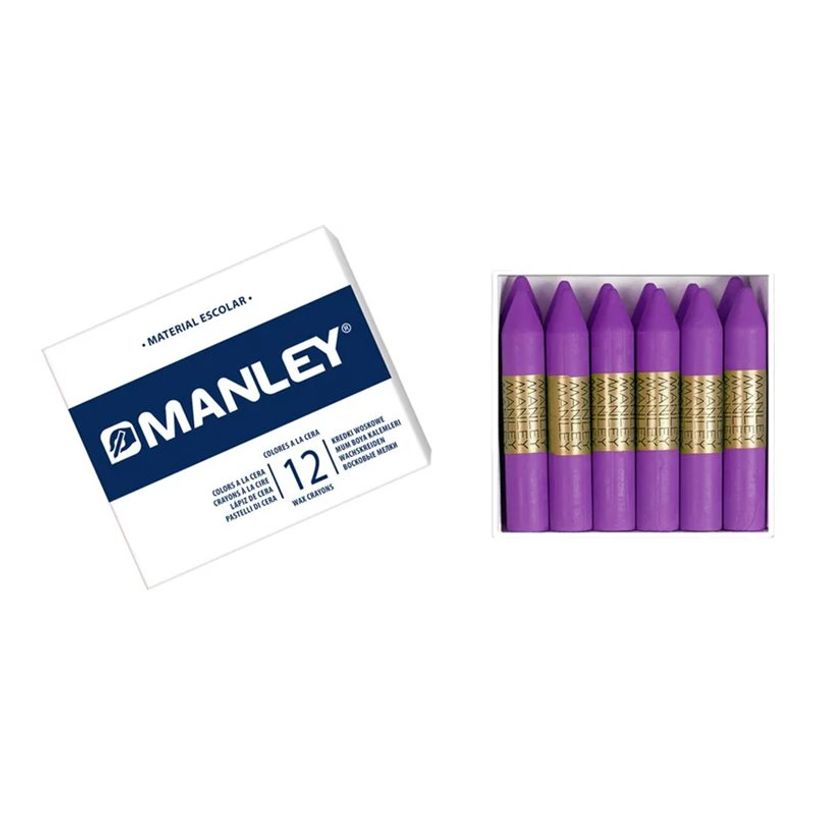 8414326046574-Manley - Crayon de cire - cire - vert jaunâtre (pack de 12)-P_405240064_1-0