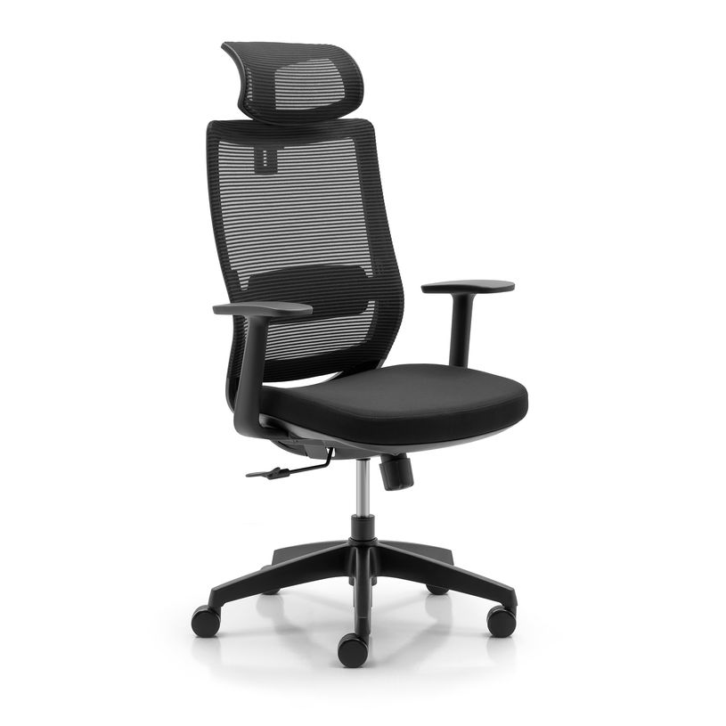 3760388581306-Fauteuil de bureau CASSIOPEA - accoudoirs - appuie-tête - noir-P_405240359_1-0