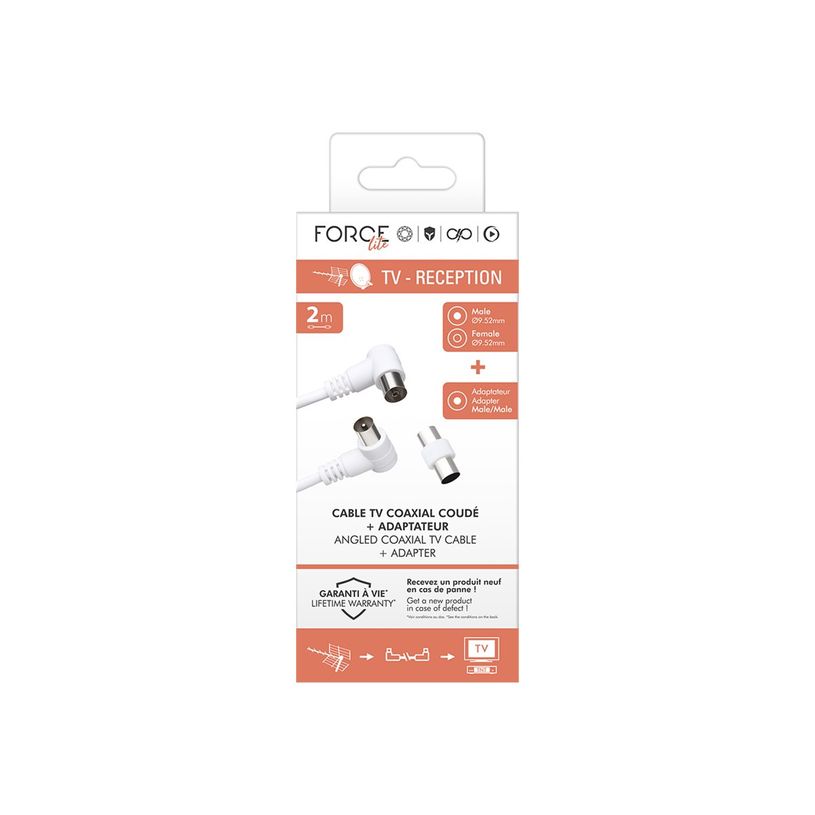 3571211530367-Force Power Lite - Câble d'antenne - IEC connector (9.52mm) mâle incliné pour IEC connector (9.52mm) -P_405240475_2-5
