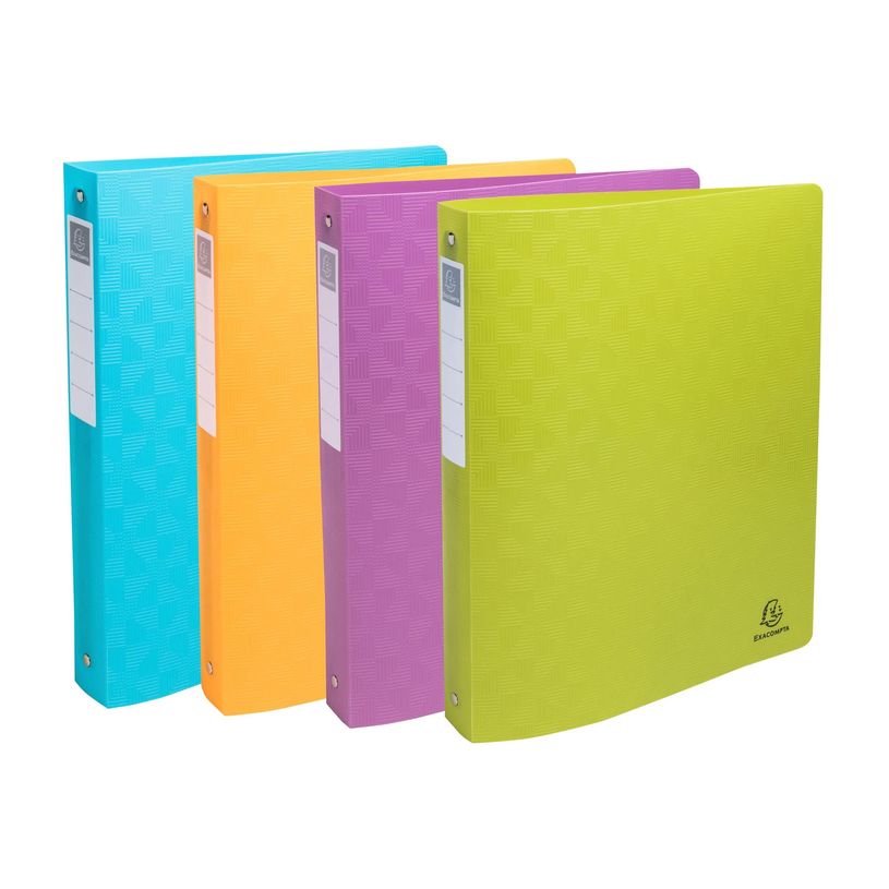 3130630519300-Exacompta - Classeur 2 Anneaux 30mm - Polypropylène Recyclé Pop'N Co - Couleurs Assortie-P_405242609_1-0