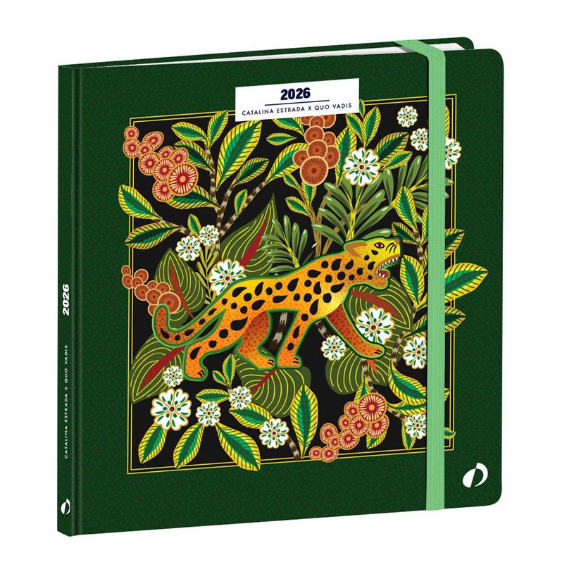 3371010526048-Agenda Année Civile - EXECUTIF FR - Couverture Catalina Estrada avec élastique - Tigre - 16x16 cm - Semainier - 13 mois de décembre à déc--0