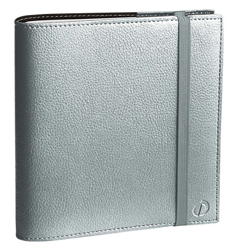 3371010523771-Agenda Année Civile - TIME&LIFE MEDIUM FR avec répertoire - Couverture Cassandra avec élastique - Argent - 16x16 cm - Semainier - 13 mois de décembre à déc--0