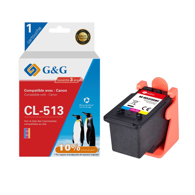 6937173407937-Cartouche compatible Canon CL-513 - cyan, magenta,jaune - G&G-P_405243046_1-0