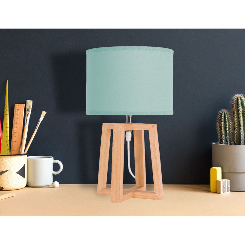 3361410150486-Lampe de Bureau BECKER - bois et tissu  sauge-P_405243318_3-1