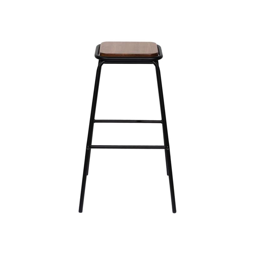 3660141962680-Lot de 2 tabourets hauts OSLO - pieds noirs - assise en bois-P_405243626_3-2