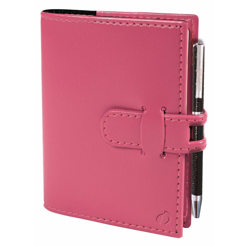 3371010407613-Agenda Année Civile - MINIWEEK PRESTIGE FR - Couverture Soho avec Porte-mine - Rose - 7x10 cm - Semainier - 12 mois de de janvier à déc--0
