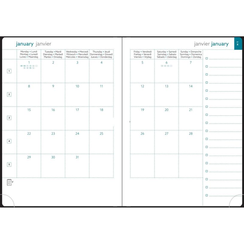 3660942088534-Agenda de bureau Carte Mini Labo EasySlim 21 - 1 mois sur 2 pages - 15 x 21 cm - Bleu - Exacompta--1