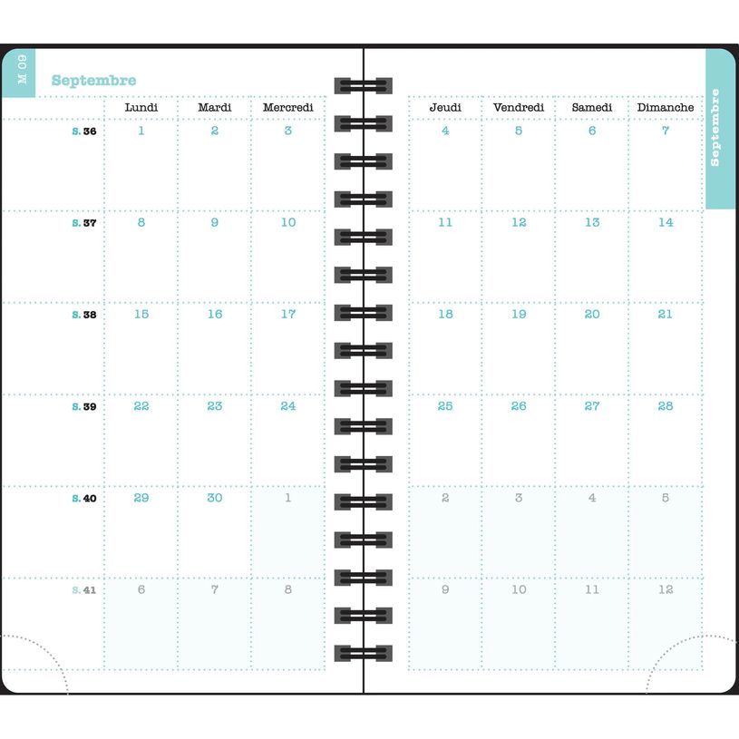 3660942089029-Agenda de poche Dodo & Cath Lady 16S spiralé - 1 semaine sur 2 pages - 9 x 16 cm - Poisson rouge - Exa--1