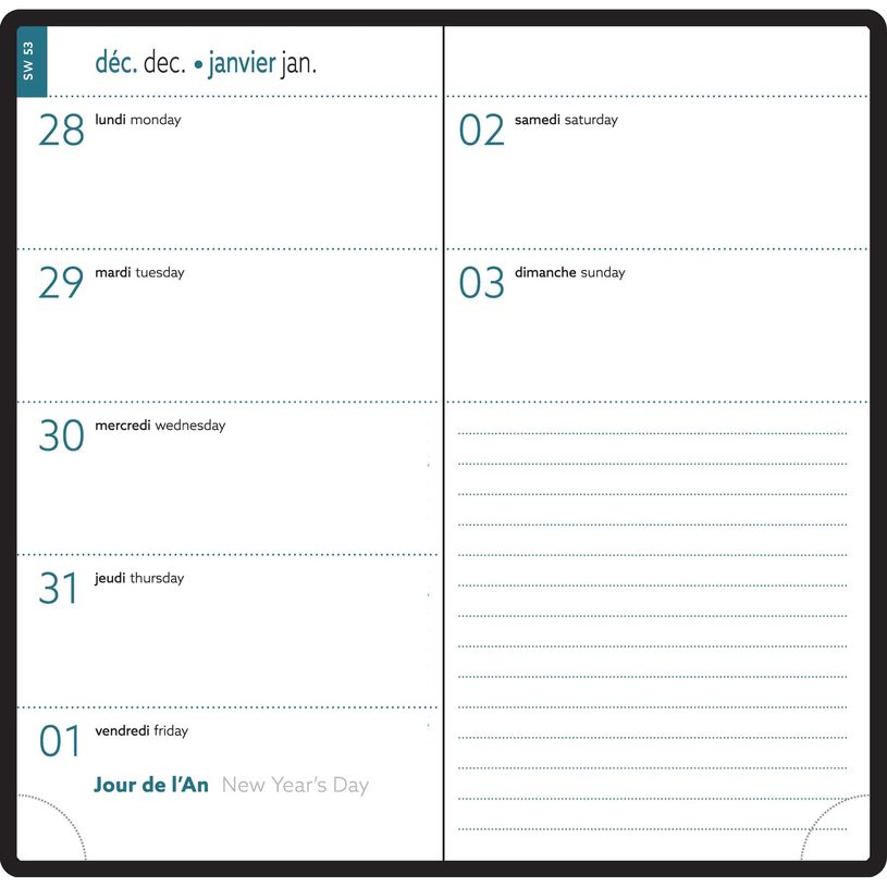 3660942088367-Agenda de poche Ondine Easytime 17 - 1 semaine sur 2 pages - 9 x 17,5 cm - disponible dans différentes cou--3