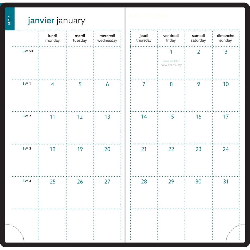 3660942088367-Agenda de poche Ondine Easytime 17 - 1 semaine sur 2 pages - 9 x 17,5 cm - disponible dans différentes cou--5