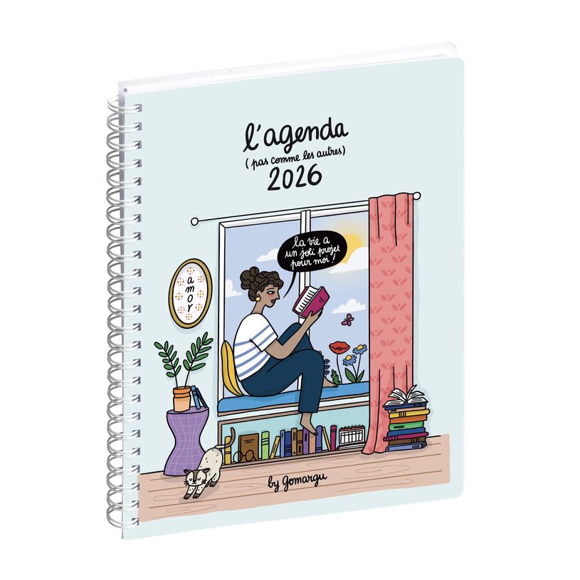 3660942088503-Agenda de bureau Gomargu 21S spiralé - 1 semaine sur 1 page - 15 x 21 cm - La vie - Exacompta--0