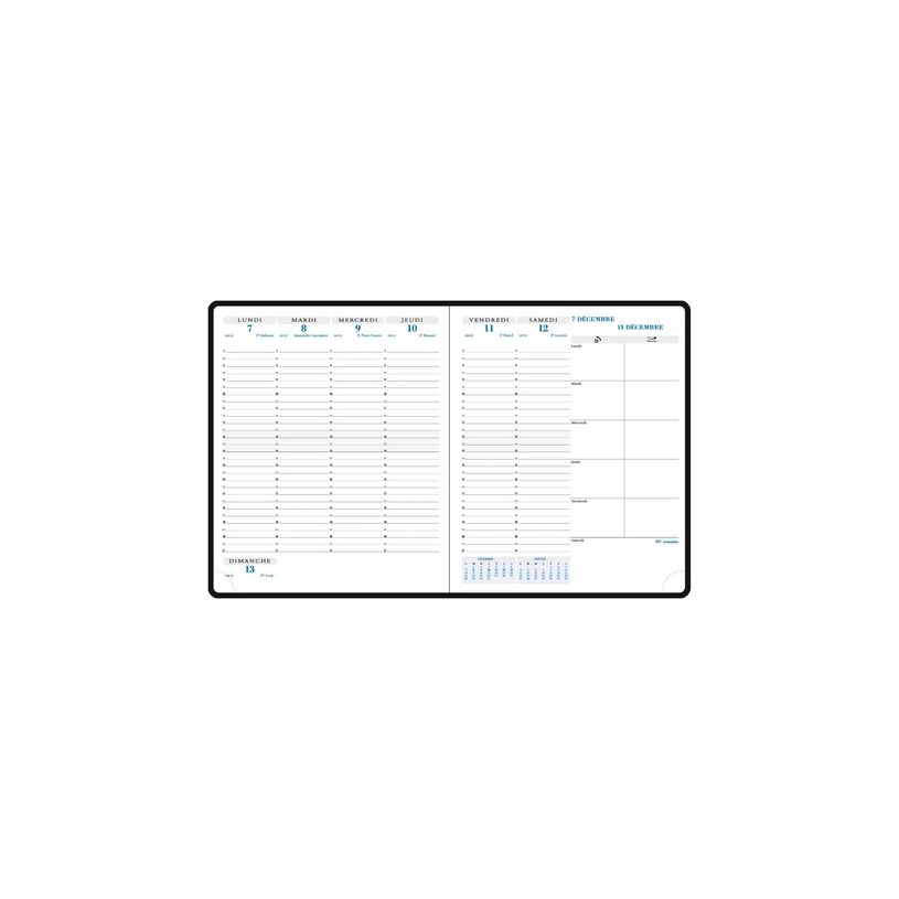 3660942088565-Agenda de bureau Baby Croco Horizons 22 - 1 semaine sur 2 pages - 18,5 X 22,5 cm - disponible dans différentes cou--3