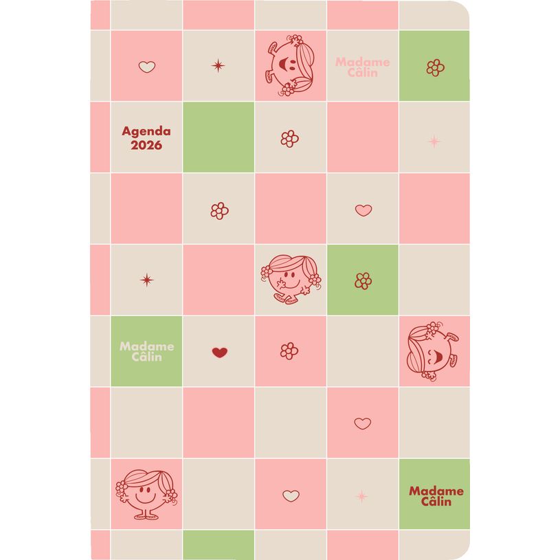 3664447212364-Agenda Monsieur Madame - 1 semaine sur 2 pages - 17 x 24,5 cm - Madame Calin - Oberthur--0