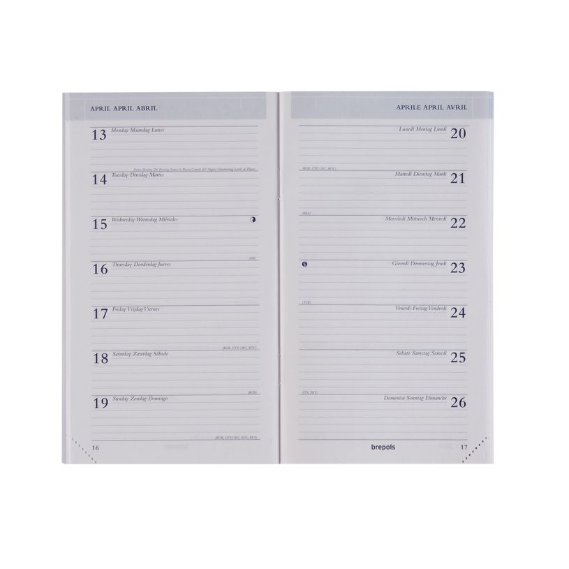 5412303105866-Brepols Breplan - Recharge d'agenda de poche - 2021 - par semaine - relié - 92 x 160 mm--0