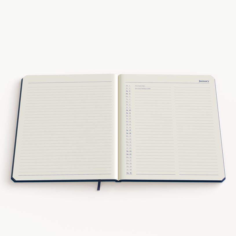 5412303354752-Agenda weekly planner de KEMPEN Blue Note – format L – bleu – Brepols--3