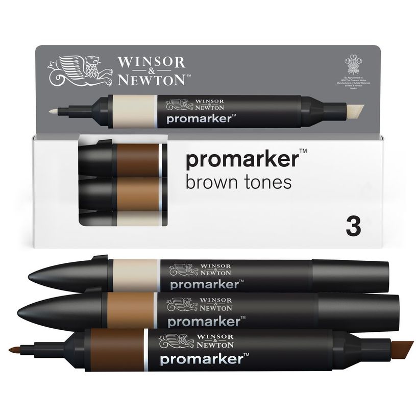 884955097182-WINSOR & NEWTON - ProMarker tons marron - marqueur double pointe - Sienne brûlée caramel satiné - encre à base de colo-P_405244931_1-0