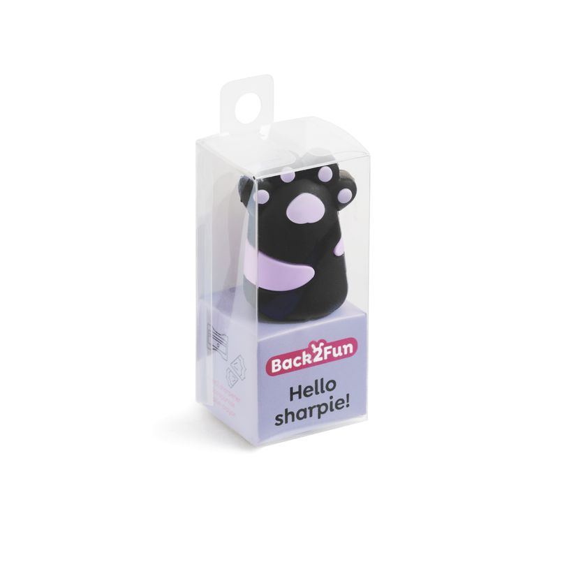 8422593120194-Back2Fun -  taille-crayons mignon en forme de patte de chat noire -  fournitures scolaires originales--0