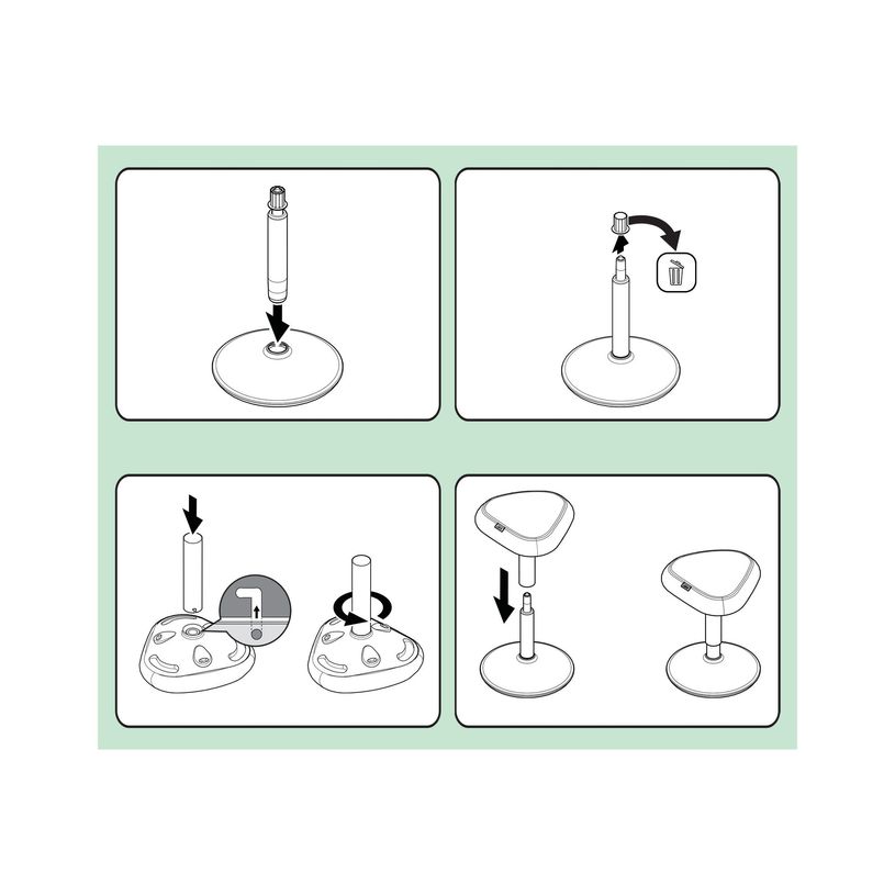 4002432138401-Leitz Ergo Active - Tabouret - ergonomique - triangulaire - pivotant - tissu recyclé à 1-P_405245712_2-8