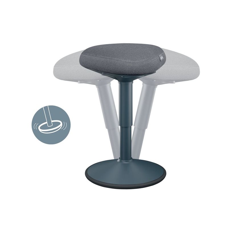 4002432138418-Leitz Ergo Active - Tabouret - ergonomique - triangulaire - pivotant - tissu recyclé à 1-P_405245713_9-3