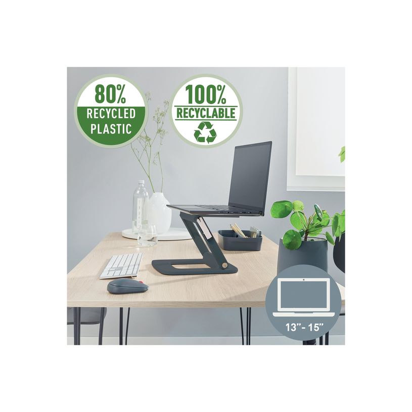 4002432138340-Leitz Ergo - Support pour ordinateur portable - réglable, multi-angle - 13" - 15" - gris-P_405245718_3-10