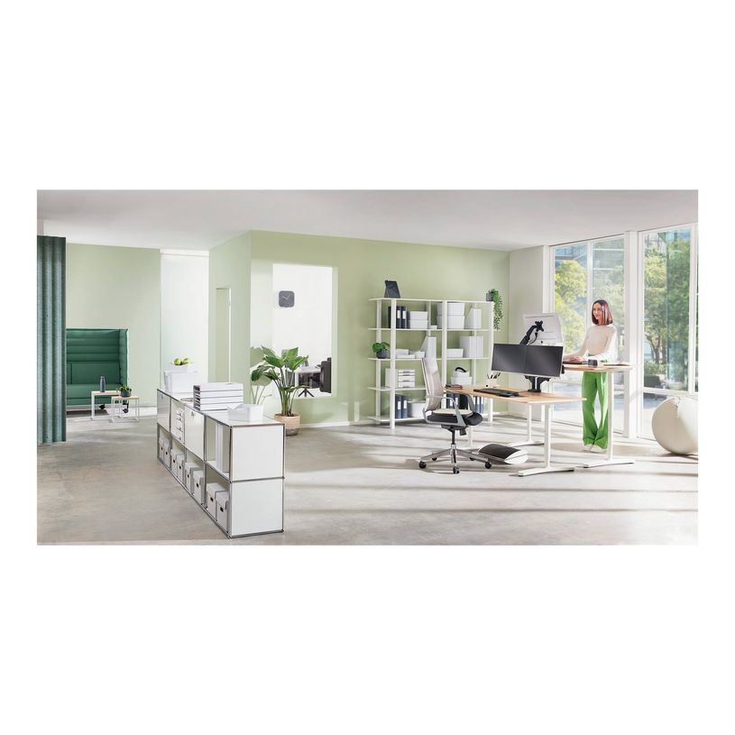 4002432134663-Leitz Ergo - Kit de montage (spring-assisted single arm) - pour Écran LCD - space saving - métal - gris fonc-P_405245720_1-5