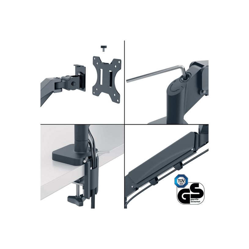 4002432134663-Leitz Ergo - Kit de montage (spring-assisted single arm) - pour Écran LCD - space saving - métal - gris fonc-P_405245720_8-2