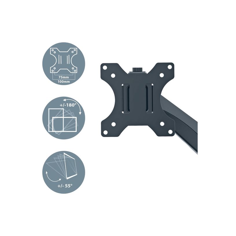 4002432134663-Leitz Ergo - Kit de montage (spring-assisted single arm) - pour Écran LCD - space saving - métal - gris fonc-P_405245720_9-3
