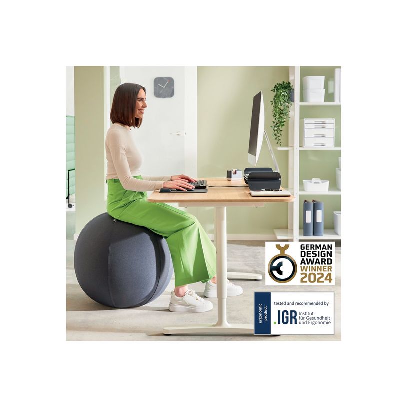 4002432134755-Leitz Ergo Active - Chaise à billes - ergonomique - housse en tissu - gris foncé-P_405245724_4-7