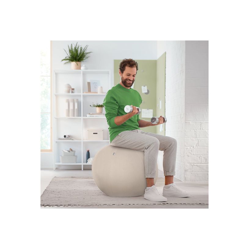 4002432134786-Leitz Ergo Active - Chaise à billes - housse en tissu - gris-P_405245727_1-5