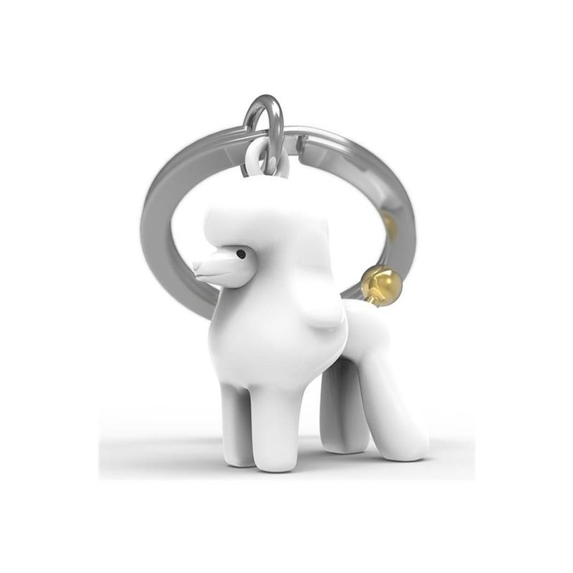 5404006046652-Metalmorphose - Porte-clés - poodle - alliage de zinc - shiny white with gold tail-P_405245962_1-0