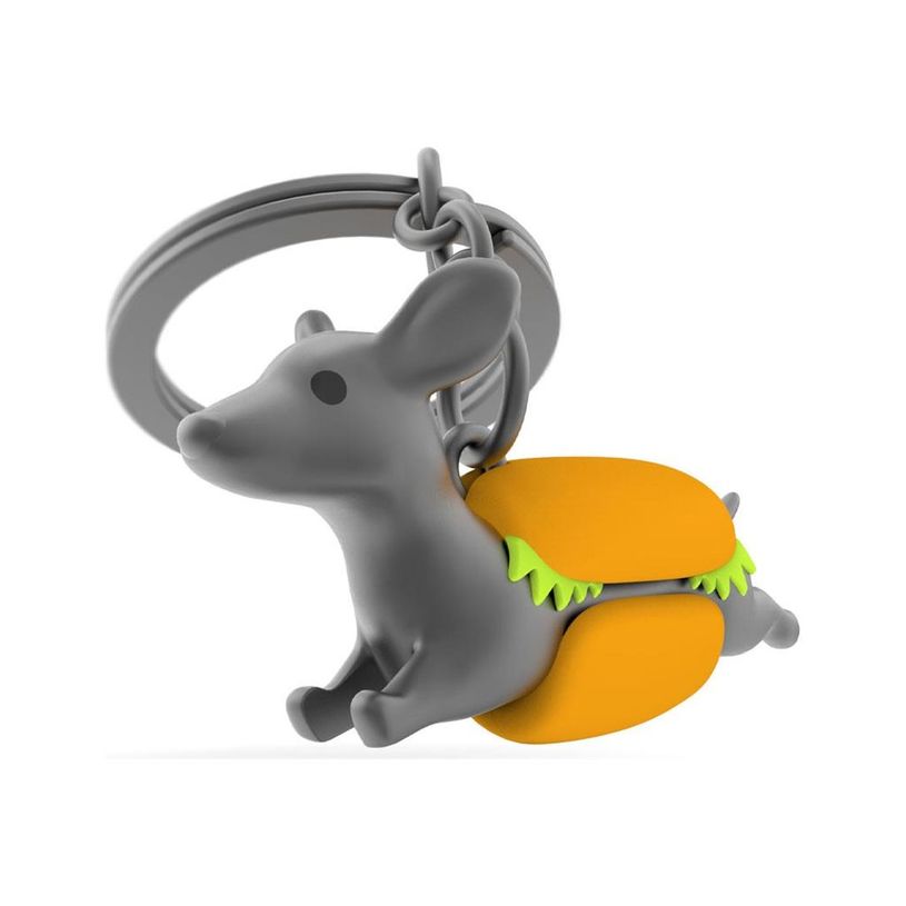 5404006056507-Metalmorphose - Porte-clés - dachshund hotdog - alliage de zinc, silicone, époxy - orang-P_405246005_1-0