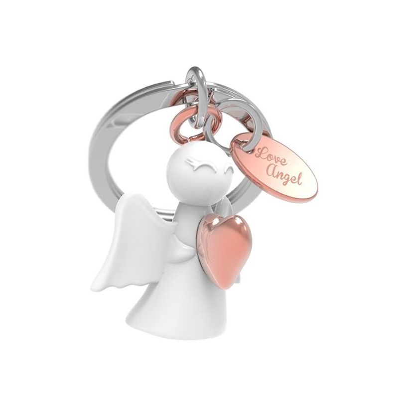 5404006027477-Metalmorphose - Porte-clés - angel - alliage de zinc - blanc, rose gold heart-P_405246030_1-0