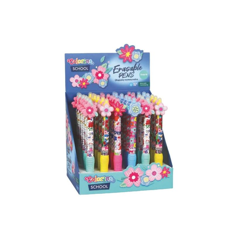 5903686380464-Colorino School - Stylo à bille effaçable fleurs - encre gel - bleu - avec gomme-P_405246329_3-1