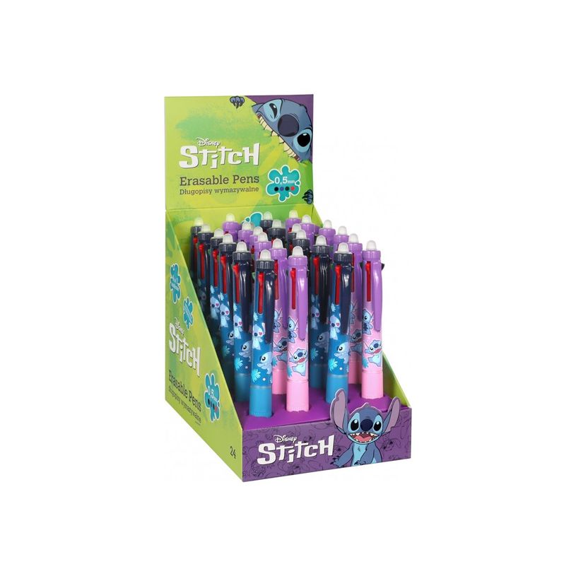 5903686393730-CoolPack Disney - Stylo bille 4 couleurs effaçable Stitch - avec gomme-P_405246340_1-0