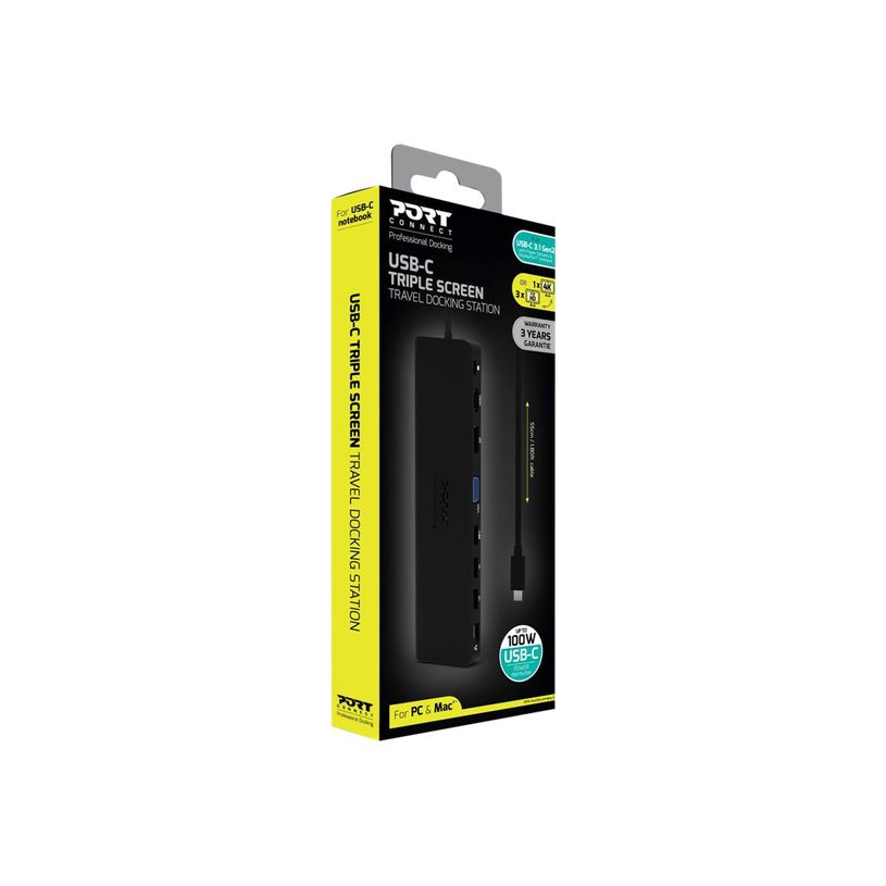 3567042030305-PORT connect TRIPLE SCREEN TRAVEL - Station d'accueil - USB-C 3.1 Gen 2 - DP, HDMI, VGA - -P_405246528_4-6