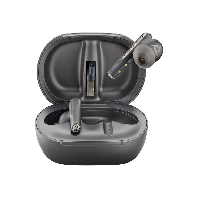 0197497053852-Poly Voyager Free 60+ - Écouteurs sans fil avec micro - intra-auriculaire - Bluetooth - Suppresseur de bruit actif - USB-A via adaptateur Bluetooth, jack 3,5mm - noir de char-P_405246691_11-1